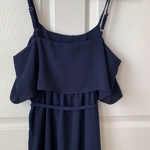 Navy Blue Boho Dress Sz Small - Picture 7 of 15